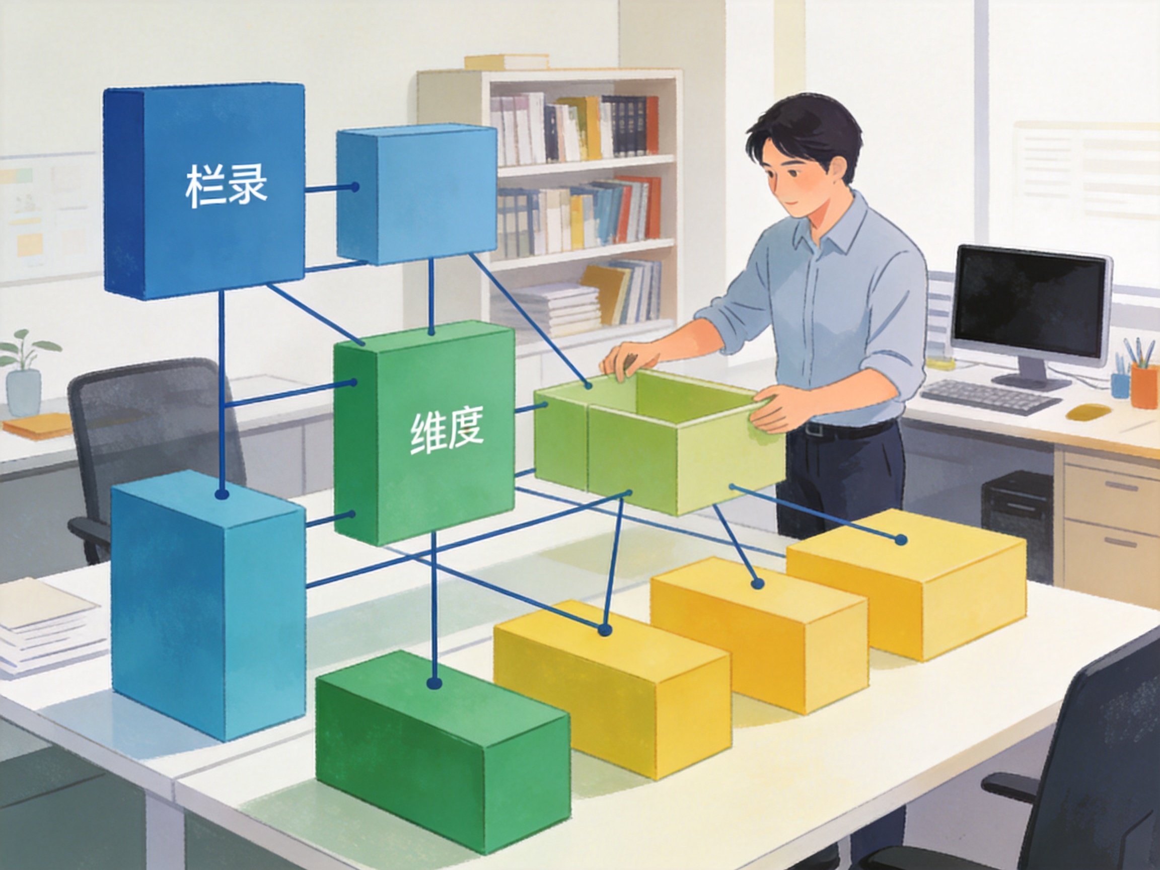赛事内容组织方式示意：栏目分类、数据维度与呈现结构的关系图